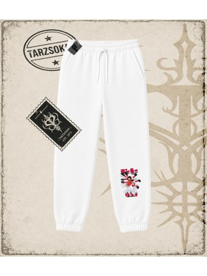 Tarzsokak One Piece Anime Karakterleri  Unisex Jogger Eşofman Altı Beyaz