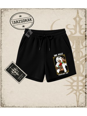 Tarzsokak One Piece Anime Karakterleri  Unisex Şort Beyaz