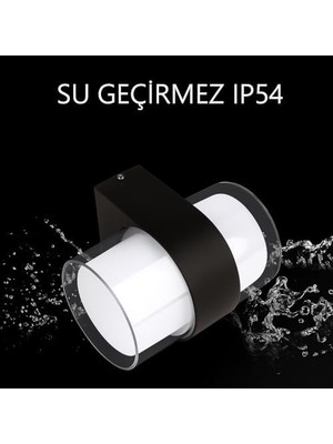 Bora LED Duvar Aplik 12W IP54 – Günışığı 3200K, 1170 Lümen, Su Geçirmez Iç ve Dış Mekan Aydınlatma, Bahçe Balkon Teras Ev Koridor Için