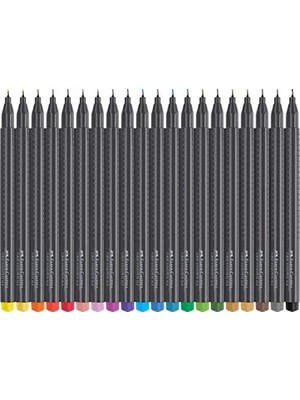 Grip Finepen Ince Keçe Uçlu Kalem Seti, 30’lu, Pastel ve Neon Renkler, 0.4 mm Hassas Uç, Metal Destekli, Ergonomik Üçgen Gövde