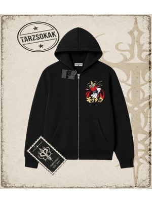 Tarzsokak One Piece Anime Karakterleri  Oversize Unisex Hırka & Çeket Fermuarlı Sweatshirt Beyaz