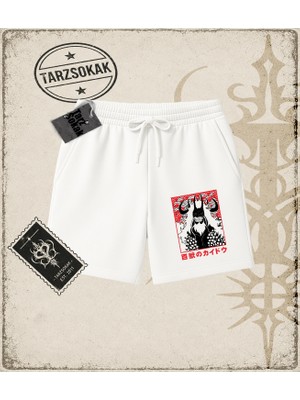 Tarzsokak One Piece Anime Karakterleri  Unisex Şort Beyaz