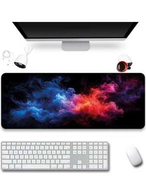 Sonictouch Klavye Mousepad 40X90CM Dikişsiz Pürüzsüz Sıvı Geçirmez Kaymaz Taban Kromatik Sis