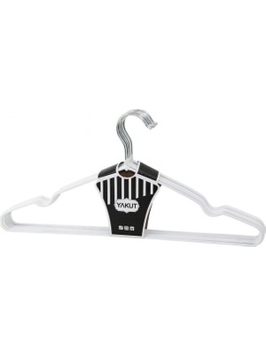 Hace Bazaar Beyaz 10PCS Silikon Kaplamalı Metal Elbise Askısı 40CM (4887)
