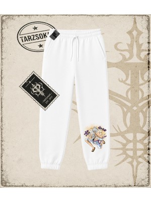 Tarzsokak One Piece Anime Karakterleri  Unisex Jogger Eşofman Altı Beyaz