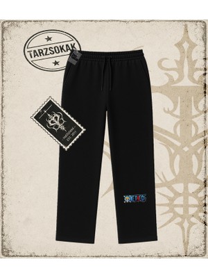 Tarzsokak One Piece Anime Karakterleri  Unisex Baggy Eşofman Altı Beyaz