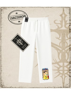 Tarzsokak One Piece Anime Karakterleri  Unisex Baggy Eşofman Altı Beyaz