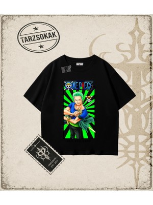 Tarzsokak One Piece Anime Karakterleri  Oversize Unisex Tişört Beyaz