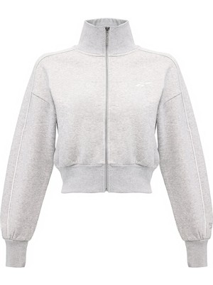 Reebok Brooklyn Cropped Bomber Gri Kadın Eşofman Üstü