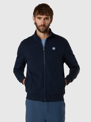 North Sails Tam Boy Fermuarlı Dik Yaka %100 Organik Pamuk Erkek Sweatshirt