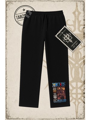 Tarzsokak One Piece Anime Karakterleri  Unisex Baggy Eşofman Altı Beyaz