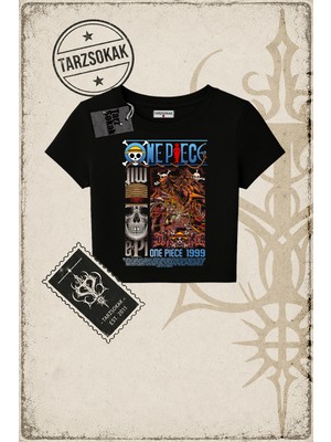 Tarzsokak One Piece Anime Karakterleri  Kadın Baby Tee Beyaz