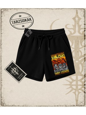 Tarzsokak One Piece Anime Karakterleri  Unisex Şort Beyaz