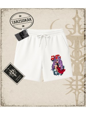 Tarzsokak One Piece Anime Karakterleri  Unisex Şort Beyaz