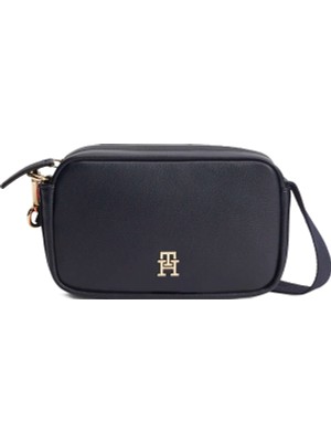 Tommy Hilfiger Lacivert Kadın Çapraz Çanta Th Logotape Camera Bag