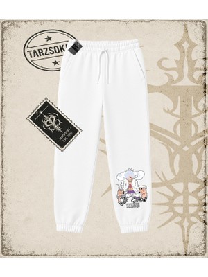 Tarzsokak One Piece Anime Karakterleri  Unisex Jogger Eşofman Altı Beyaz