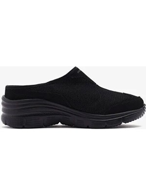 Skechers Fashion Fit Kadın Siyah Arkası Açık Spor Ayakkabı 12714Tk Bbk