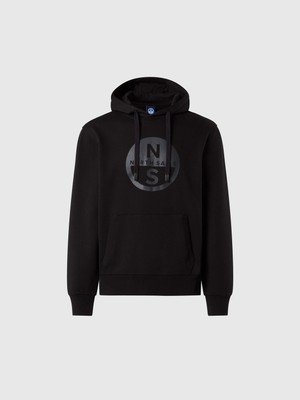 North Sails Grafik Baskılı Kapüşonlu Pamuk Erkek Sweatshirt