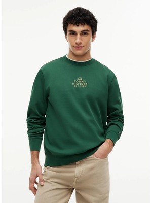 Tommy Hilfiger Yeşil Erkek Bisiklet Yaka Sweatshirt MW0MW43221L2N_BRAND Love Gold Inte