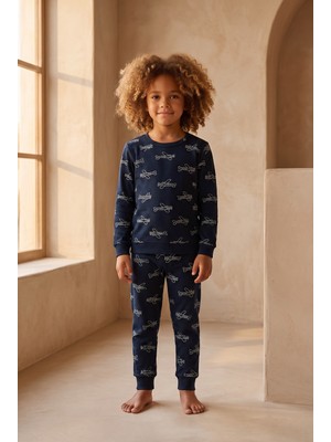 Katia & Bony Erkek Çocuk Uçak Desenli Pijama Takımı