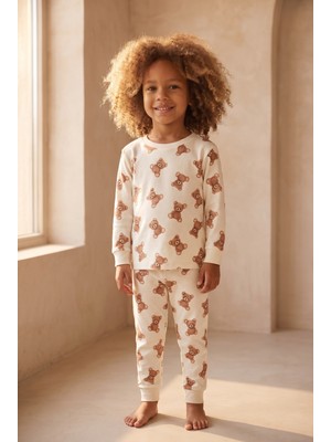 Çocuk Teddy Desenli Pijama Takımı