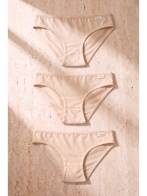 Katia & Bony Kadın 3'lü Basic Slip Külot Ten