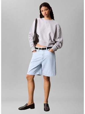 Calvin Klein Jeans Gri Kadın Bisiklet Yaka Sweatshirt LV047C911GP79