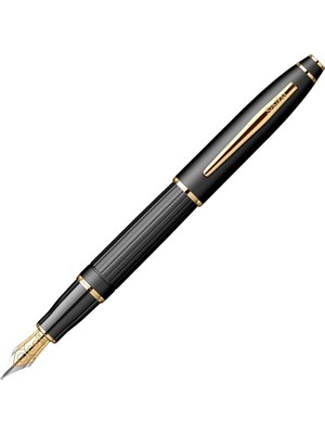 Mikro Scrikss Dolma Kalem 350 Mat Siyah Altın M Uç T00Sabb350058A