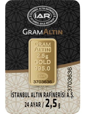 2.50 gr 24 Ayar İAR Külçe Altın