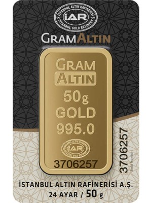 Harem Altın 50 gr 24 Ayar İAR Gram Külçe Altın