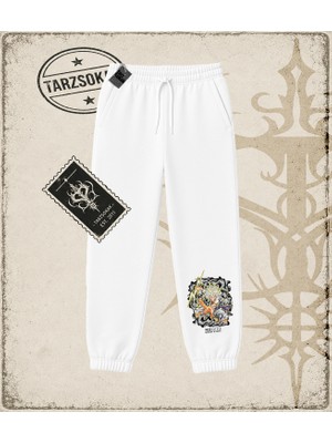 Tarzsokak One Piece Anime Karakterleri  Unisex Jogger Eşofman Altı Beyaz