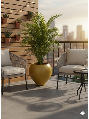 Effe Pot Decoration Balon Model Dekoratif Fiberglass Saksı 28X36