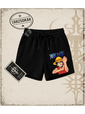 Tarzsokak One Piece Anime Karakterleri  Unisex Şort Beyaz