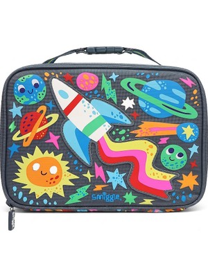 Smiggle Little Journeys Mini Kare Beslenme Çantası Gri 458129