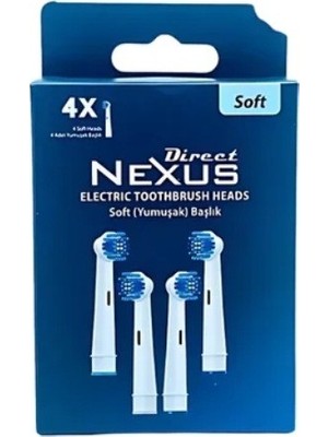 Direct Nexus Elektrikli Diş Fırçası Yedek Başlık 4'lü Soft