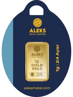 Aleks Metal Rafineri AgaKulche 1 gr 995 24 Ayar AMR Külçe Altın