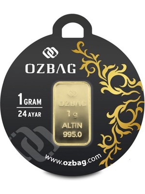 AgaKulche 24 Ayar 1 gr 995 Özbağ Külçe Altın