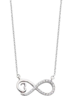 Harem Altın Sonsuzluk Kalpli Gümüş Kolye  GMS1023
