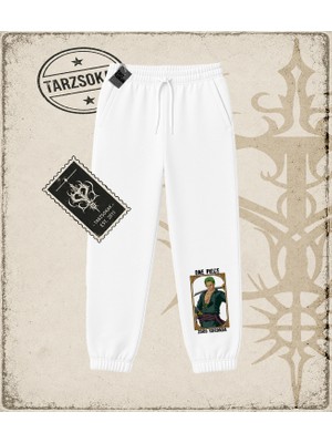 Tarzsokak One Piece Anime Karakterleri  Unisex Jogger Eşofman Altı Beyaz