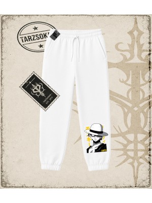Tarzsokak One Piece Anime Karakterleri  Unisex Jogger Eşofman Altı Beyaz