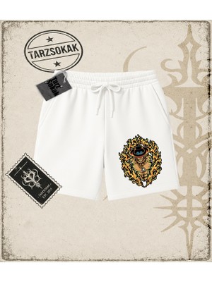 Tarzsokak One Piece Anime Karakterleri  Unisex Şort Beyaz