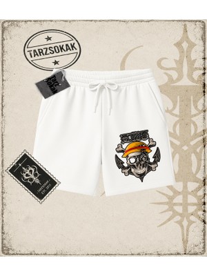Tarzsokak One Piece Anime Karakterleri  Unisex Şort Beyaz