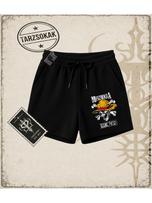 Tarzsokak One Piece Anime Karakterleri  Unisex Şort Beyaz