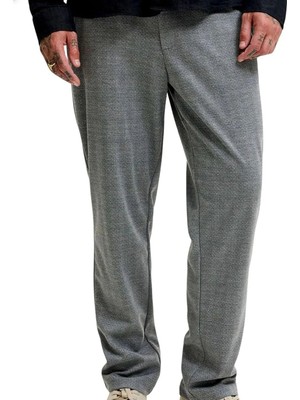 Jack & Jones Gri Erkek Prince De Galles Chino Pantolon 12298647 Jpstollıe Devon Chıno Noos