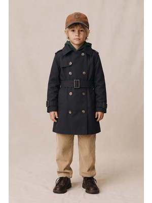 Hc Kids Wear Erkek Çocuk Içi Pamuk Astarlı Trençkot Yağmurluk