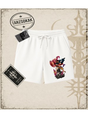 Tarzsokak One Piece Anime Karakterleri  Unisex Şort Beyaz