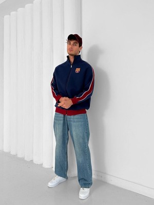 Barca Logo Nakışlı Premıum Oversıze Tracksuıt