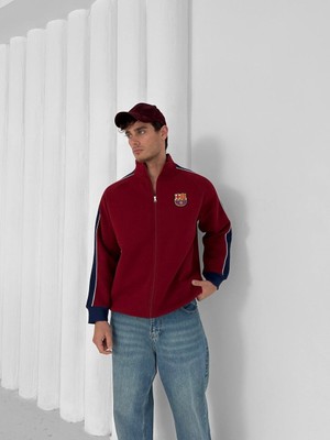 Barca Logo Nakışlı Premıum Oversıze Tracksuıt