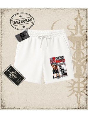 Tarzsokak One Piece Anime Karakterleri  Unisex Şort Beyaz