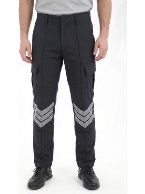 Silverman Unisex Füme Reflektörlü Güvenlik Pantolonu Kargo Cepli Su Itici